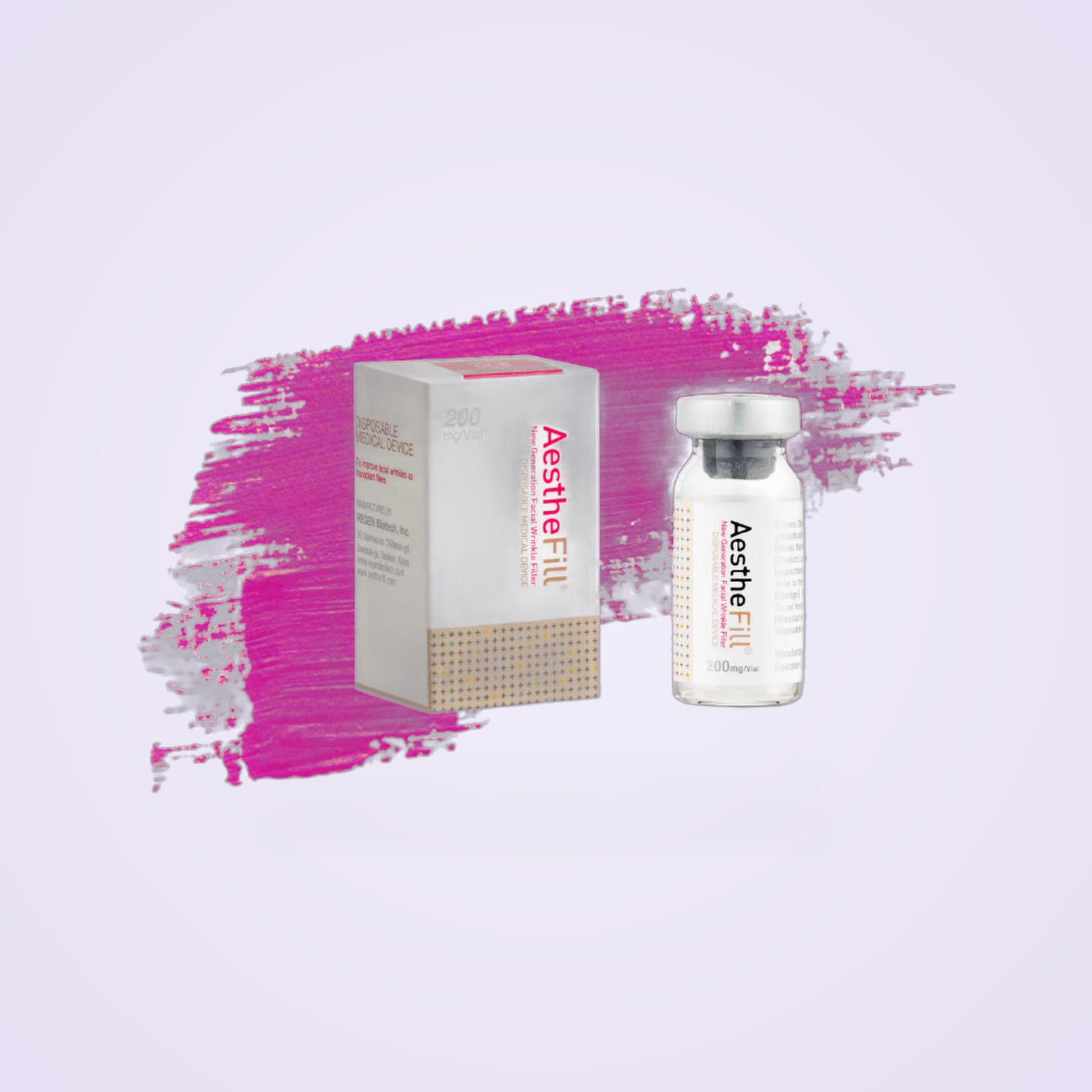 Envase del producto AestheFill 200mg