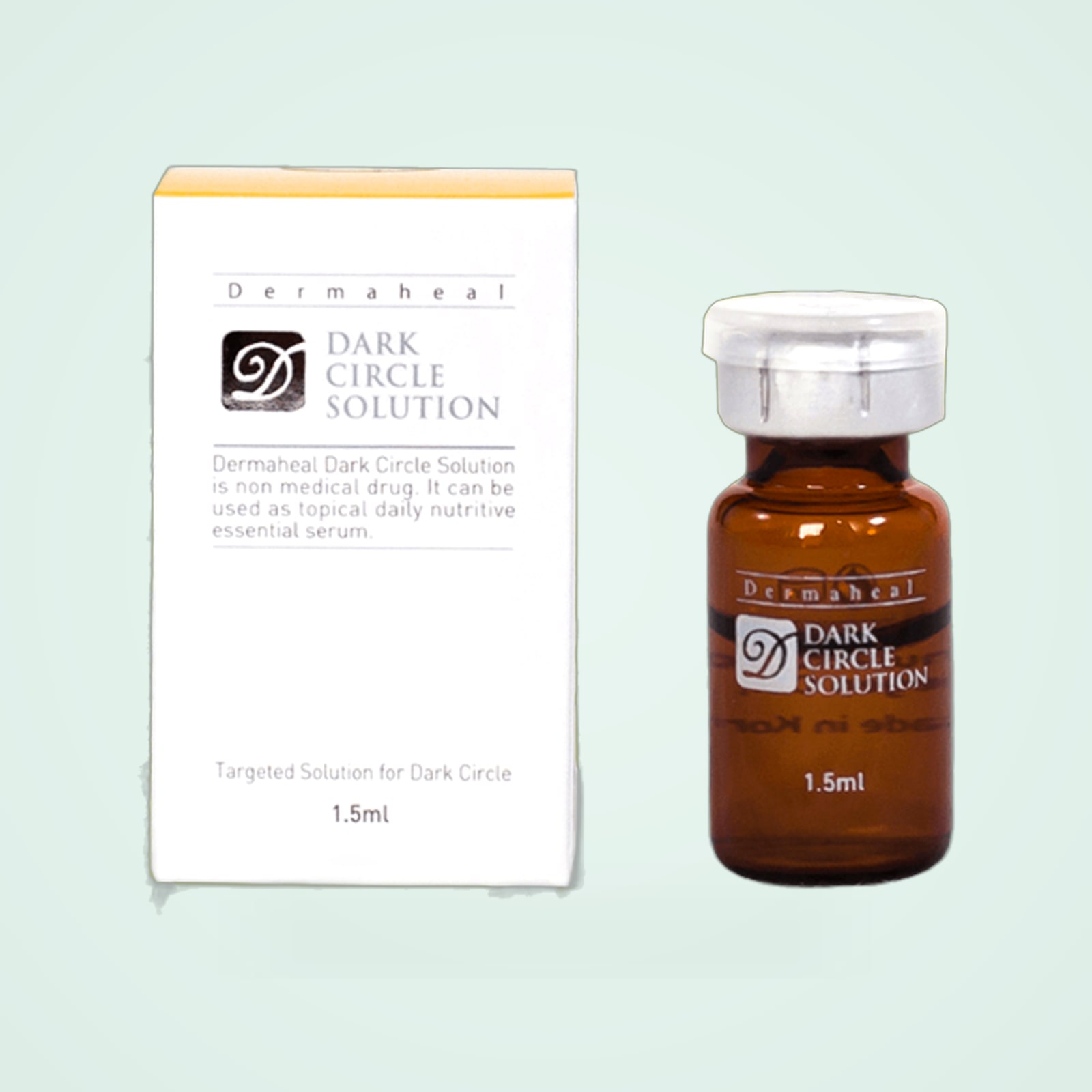 Envase del producto Dermaheal Dark Circle Solution
