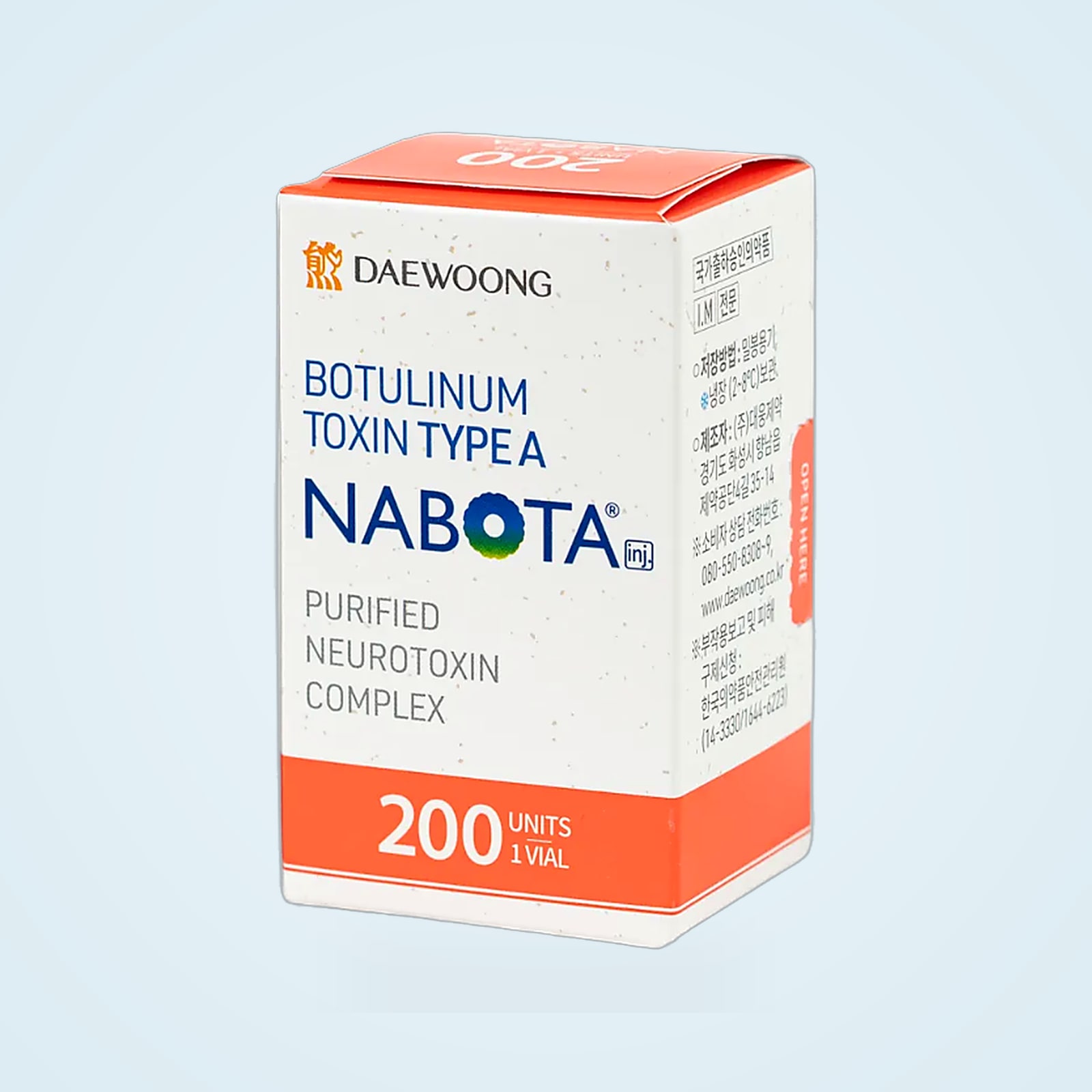 Envase del producto Nabota 200U